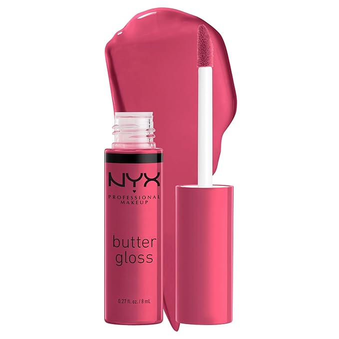 NYX PROFESSIONAL MAKEUP バターグロス（べたつかないリップグロス） - ストロベリーチーズケーキ（ウォームピンク）