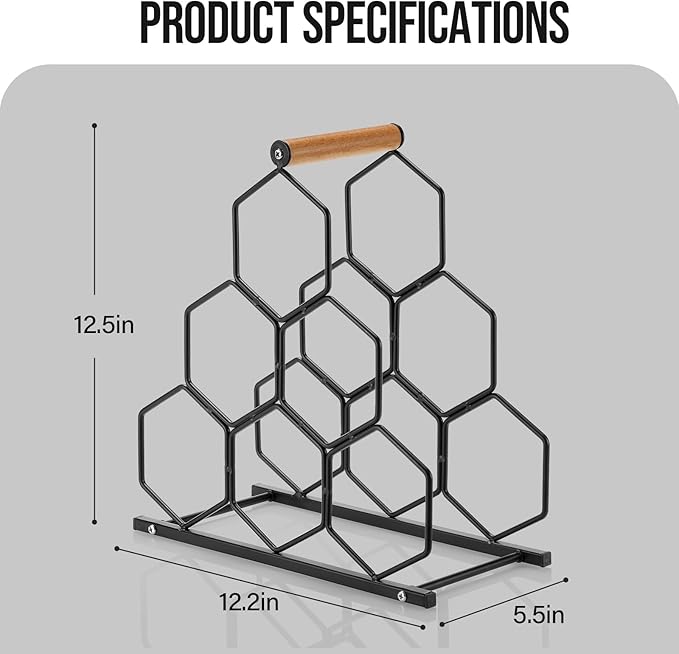 Small Black Wine Rack 6 Bottle Holder Countertop - Modern Metal Wire Wine Storage for Counter Top Table Top Coffee Bar Kitchen
