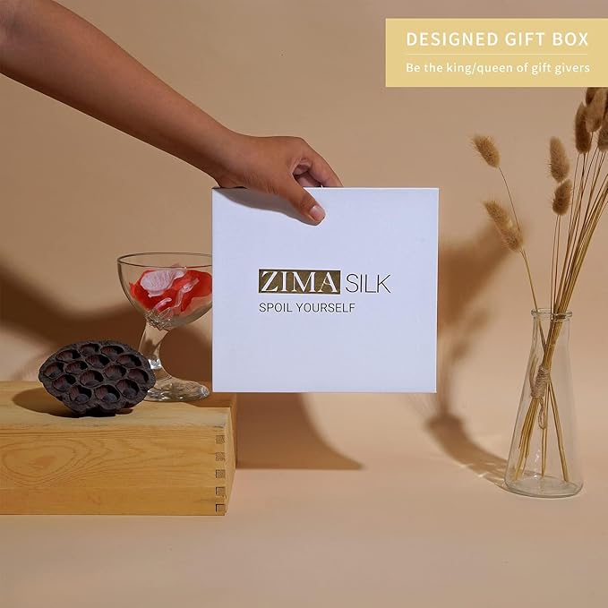 ZIMASILK 100% 22匁 マルベリーシルク ボンネット 就寝用 レディース、通気性シルクヘアラップ プレミアムヘア保護用 - 摩擦軽減 (1個、ネイビー)