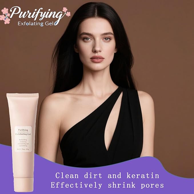Purifying Exfoliating Gel Gentle Exfoliating Gel for Face Facial - Exfoliatings Gels Scrub Gentle Exfoliatings Facial Cleanser for All Skin Types (2 PCS)