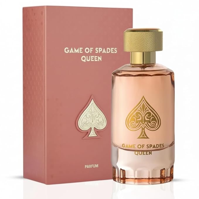 Jo Milano ゲームオブスペード クイーン オードパルファム スプレー | 3.4オンス (100ml) | アンバー、ローズ、フローラル、ウード、ムスクの香り | 女性用 長時間持続フレグランス