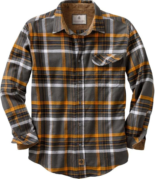 Legendary Whitetails Mens Long Sleeve Button Down 100% Cotton Flannel Shirt
