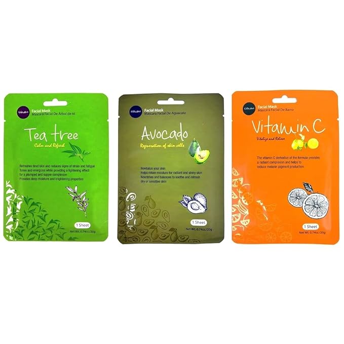 Celavi Essence Face Mask Paper Sheet Korea Skin Care Moisturizing 12 Pack Classic Facial Beauty