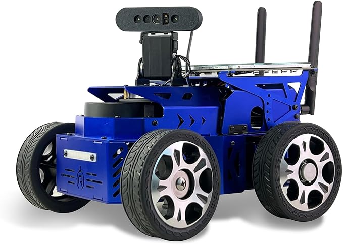 Jetson Nano ROS2ロボットLidarマッピングナビゲーション 7インチタッチスクリーン、アッカーマン型スマートカーシャーシ Pythonプログラミング AI画像認識 大人向け学習教育キット（Jetson Nano 4GB付属）