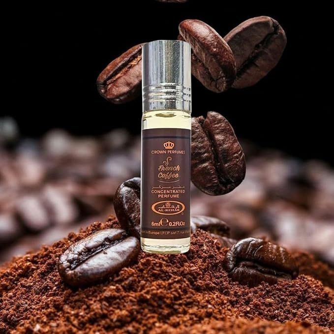 Al-Rehab French Coffee Premium Arabian Perfume Oils for Women 6ML (0.2OZ) - Long Lasting Concentrated Perfume Oil with Rich, Alluring Women's Fragrance - Ideal For Daily Wear Or Special Occasions