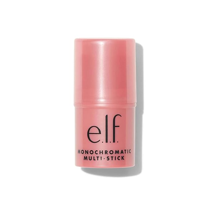 e.l.f. モノクロマティック マルチスティック トラベルサイズ、贅沢なクリーミーさとなじみやすさで目元、唇、頬に使える、ヴィーガン＆クルエルティフリー、ダズリングピオニー、0.17oz