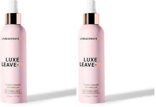The Beachwaver Co. ラックス リーブイン コンディショニング デタングラー - フルサイズ (177ml) | 潤い、滑らかさ、強さを与えるトリートメント、HiXヴィーガンボンドマルチプライヤー配合 | バリビーチナイトの香り、(2個セット)