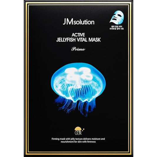 JMsolution アクティブジェリーフィッシュウォーターフルマスク | クラゲエキス、コラーゲン、ヒアルロン酸配合で深層保湿＆ハリ | エッセンス33ml | 韓国製シートマスク | 10枚入り