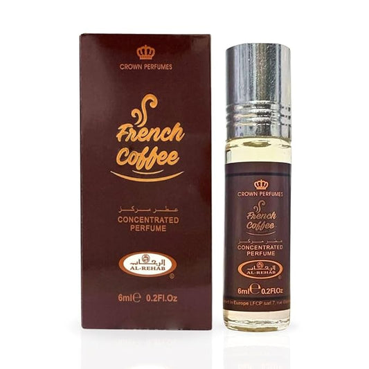 アル・リハブ フレンチコーヒー プレミアム アラビアン パフュームオイル 女性用 6ML (0.2OZ) - 豊かで魅惑的な女性の香りの長持ちする濃縮香水オイル - デイリーユースや特別な機会に最適