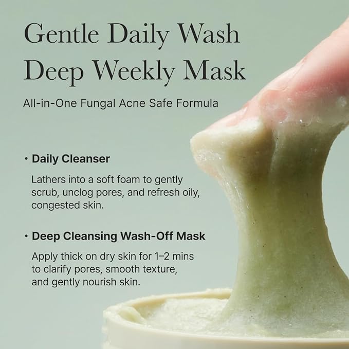 Arencia Korean Rice Mochi Face Cleanser & Daily Scrub - Moisturizing, Brightening & Deep-Cleansing - All Skin Types, Vegan, Organic - with Rice Powder, Rice Water & Green Tea (1.76oz)
