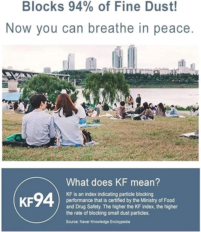 グッドマナー KF94 保護フェイス安全マスク (白) 20枚入 韓国製