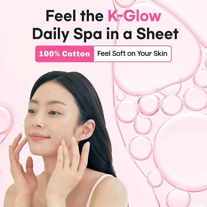 [MASK ON] Korean Moisturizing Face Masks Skincare (20 PACK) – Hydrating & Anti-aging Daily Care Facial Mask Bulk for All Skin Type with 10 Natural Ingredients - Great for Self care & Gift Box