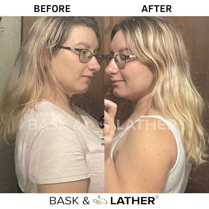 Bask & Lather スカルプスティミュレーター ヘアーグロースオイル、コールドプレス ミントとローズマリーブレンド、グレープシード配合、育毛用、オーガニック、天然、洗い流さないタイプ、全髪質対応、2液量オンス