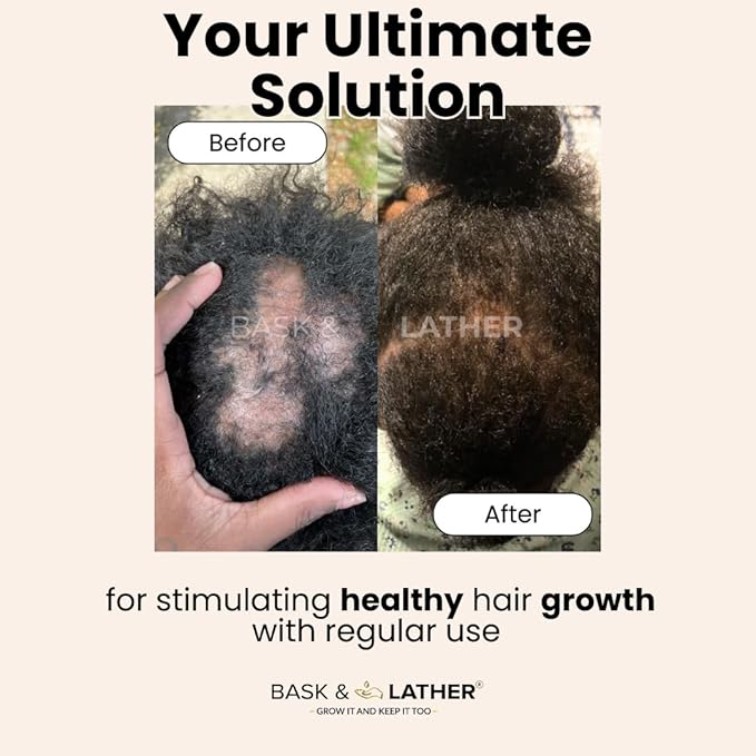 Bask & Lather スカルプスティミュレーター ヘアーグロースオイル、コールドプレス ミントとローズマリーブレンド、グレープシード配合、育毛用、オーガニック、天然、洗い流さないタイプ、全髪質対応、2液量オンス
