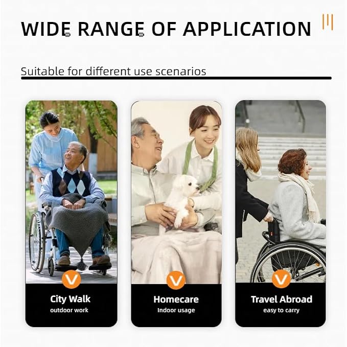 Lightweight Aluminum Alloy Transport Wheelchair for Adults - 18" Wide Seat with Front/Rear Locking Brakes, 24" Quick-Release Wheels, Foldable Design, 275 lbs Capacity (Bright Silver)