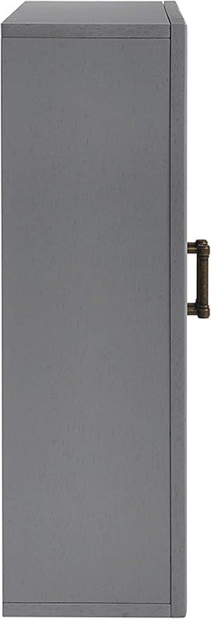 Crosley Furniture Tara Wall Mounted Bathroom Storage Medicine Cabinet with Shelves, Vintage Gray