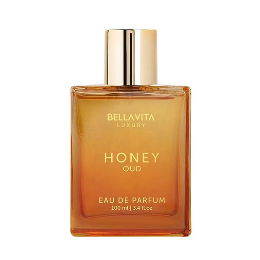 Bellavita Luxury Honey Oud オードパルファム | 100ml (3.4 fl.oz.) | 男女兼用香水 | スウィートハニー、ベルガモット、ウード、アンバーの香り | 長時間持続するユニセックスフレグランス