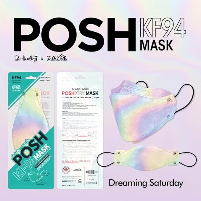 [10枚入り] Posh KF94 マスク - ドリーミングサタデー (B11) (韓国製)