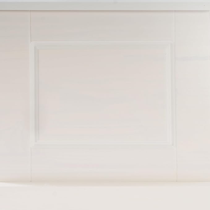 Linon Harris White Solid Pine Backless Nook with Interior Storage