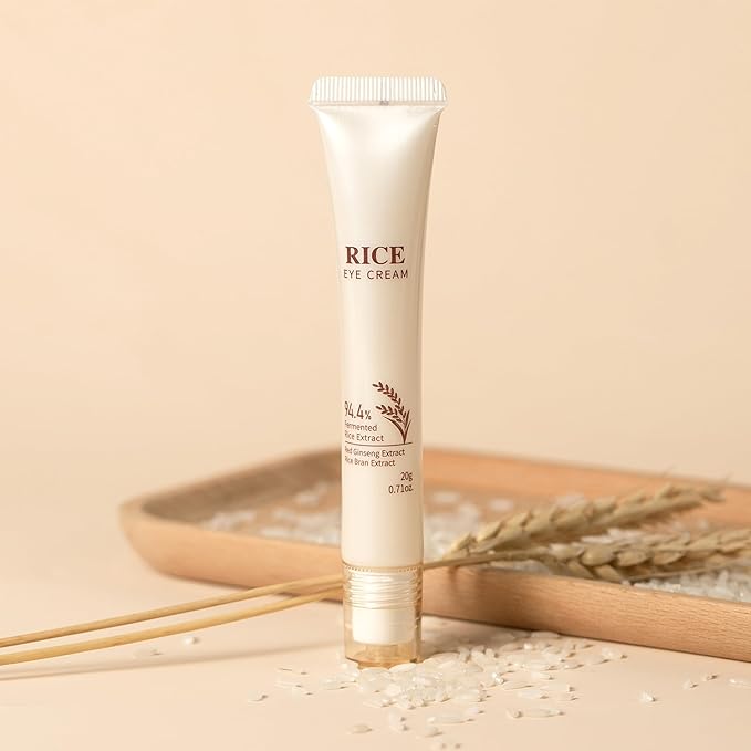 Rice Eye Cream, Multi-Effect Correxion Eye Cream with 94.4% Fermented Rice Extract, Deep Hydration Improve Dark Circles Eye Bags Under Eye Cream for Fine Wrinkles and Puffiness Treatment