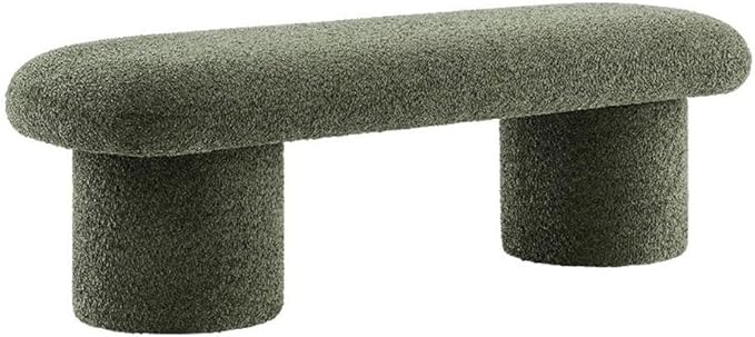 Modway Orla Chenille Upholstered Bench in Sage