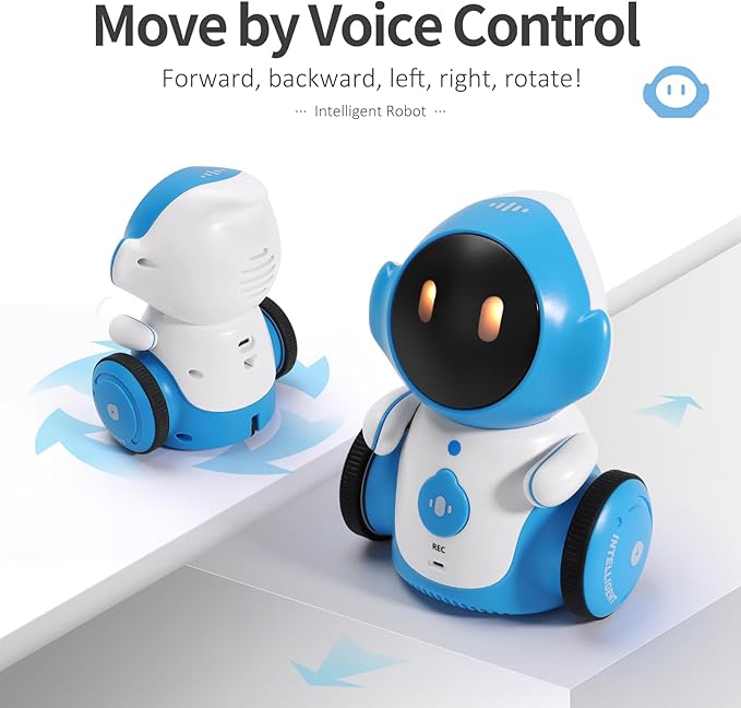 GILOBABY Interactive Robot for Kids Ages 3-8 – Rechargeable with Voice Control & Playback Mode – Educational Toy that Sings, Dances and Touch Control (Blue)