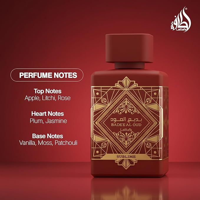 Lattafa Bade'e Al Oud Sublime - トロピカル、フルーティー、フレッシュ、バニラの香りのオードパルファム、ユニセックス向け、持続性の高いフレグランス、3.40オンス / 100 ml