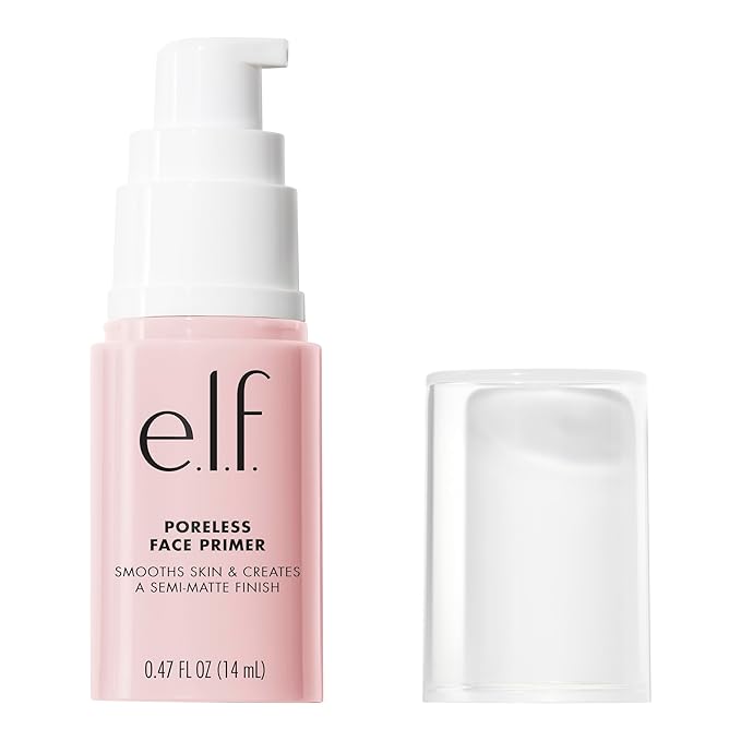 e.l.f. ポアレス フェイスプライマー、肌をなめらかにするマットメイクアップベース、毛穴・小じわを目立たなくする、ティーツリーとビタミンA・E配合の長時間持続ファンデーションプライマー、ヴィーガン＆クルーエルティフリー