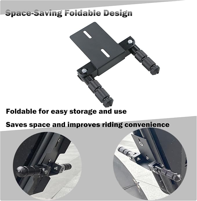 Foldable Front Foot Pegs for Super 73, Non-Slip Pedals Compatible with Super 73 S1, S2, RX Electric Bike, Anti-Slip Replacement Footrests
