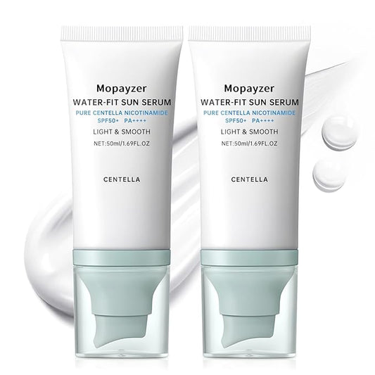 Centella Sunscreen SPF 50, Sunscreen for Face, Water Resistant Strong UV Protection No White Cast, Centella Madagascar Face Sun Screen Oil Free Korean Skincare(Blue 2)