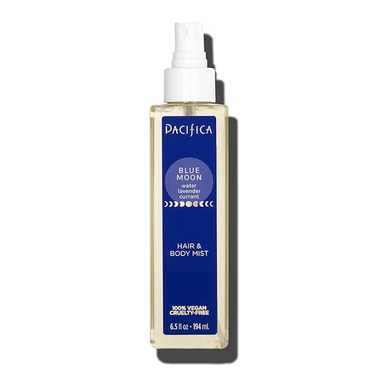 Pacifica ヘアパフューム＆ボディフレグランススプレーミスト - ブルームーン ラベンダー＆カラント - アルコールフリー、ヴィーガン、クルエルティフリー、6.5オンス