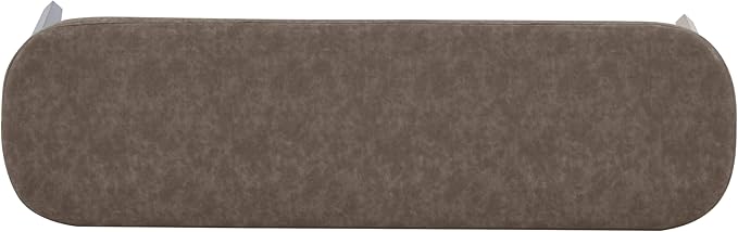 Christopher Knight Home Ella Mid-Century Faux Leather Upholstered Dining Bench, End of Bed Footrest, Entryway/Hallway Seating, Indoor Ottoman Bench with Padded Seat and Solid Wood Leg, Brown