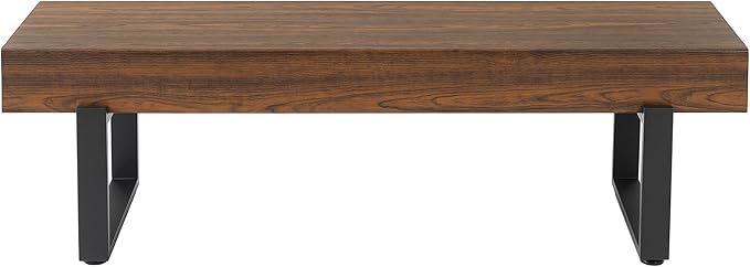 Merax 59" Wooden Dining Bench, Farmhouse Indoor Kitchen Table Benches, Bed Bench, Industrial Shoe Bench, Entryway Benches, Espresso