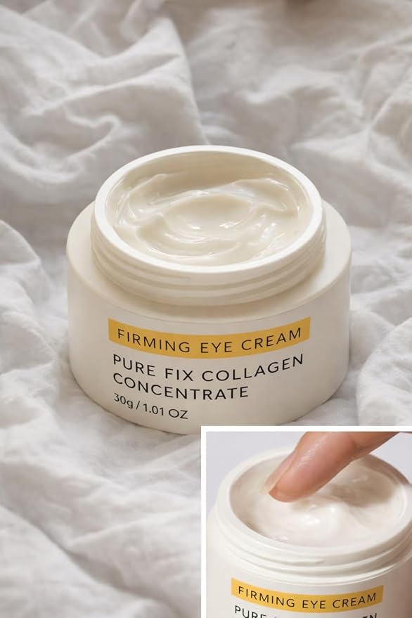 Pure Fix Collagen Eye Cream – Firming Korean Eye Cream for Fine Lines, Puffiness, Dark Circles & Dry Under Eyes – Hydrating Anti-Aging Eye Cream – 30g / 1.01 oz