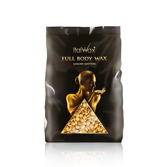 Italwax ラグジュアリー全身用ワックス - 1kg / 2.2lb - 脱毛用ハードワックスビーズ - 無香料 - 敏感肌に最適 - 除毛クリーム、フィルムワックス - 全身用ワックス限定版