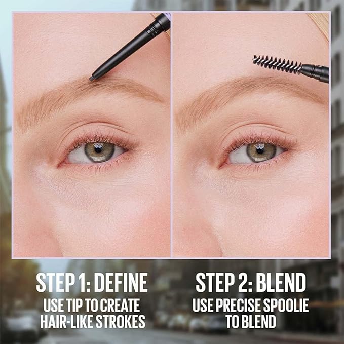 Maybelline Express Brow Ultra Slim Eyebrow Makeup, Brow Pencil with Precision Tip and Spoolie for Defined Eyebrows, Auburn, 1 Count (Packaging May Vary)