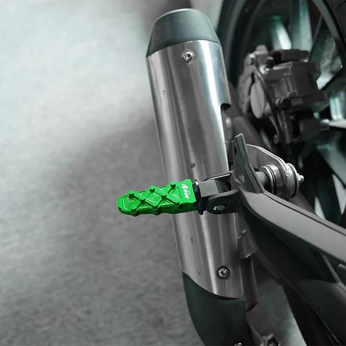 Compatible With 2025 Ninja 500 SE Ninja 650 400 1100SX 1000 SX 2017-2025 2026 ZX4RR ZX4R ZX6R ZX10R ZH2 CNC Motorcycle Passenger Footrests Folding Rear Foot Rest Pedal Foot Pegs (Black)