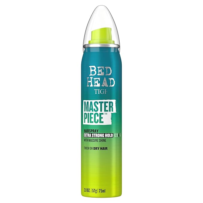 TIGI ベッドヘッド トラベルサイズ フリズコントロール ヘアスプレー、マスターピース エクストラホールド ヘアスプレー、ツヤと輝きのある髪へ、57g