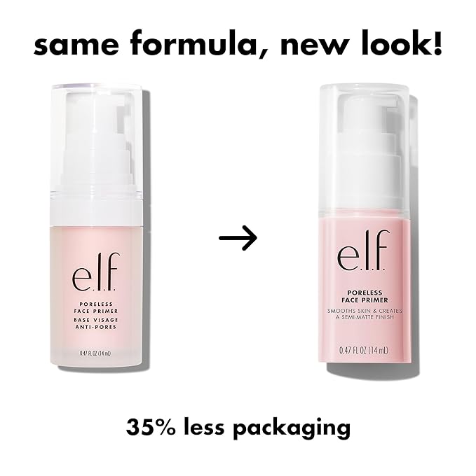 e.l.f. ポアレス フェイスプライマー、肌をなめらかにするマットメイクアップベース、毛穴・小じわを目立たなくする、ティーツリーとビタミンA・E配合の長時間持続ファンデーションプライマー、ヴィーガン＆クルーエルティフリー