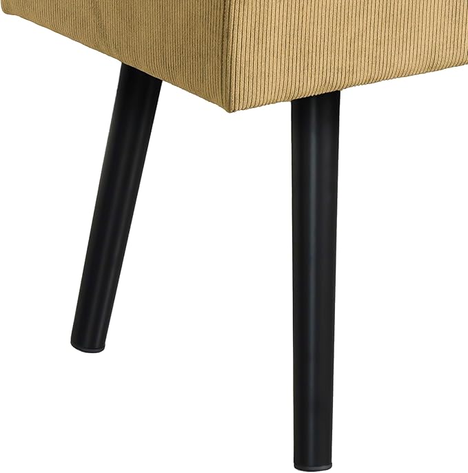 Comfy to go Entryway Bench - Bench for Bedroom, Modern Ottoman End of Bed, Corduroy Padded Benches for Living Room, Foyer, Mudroom, Hallway - 39" L x 14" W x 17" H