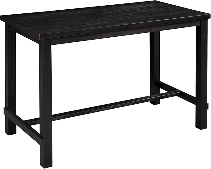 Harper & Bright Designs 5-Piece Counter Height Dining Set, Classic Elegant Table and 4 Chairs in Espresso and Beige