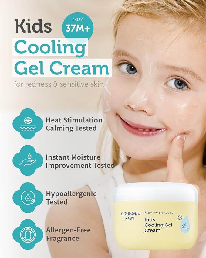 GOONGBE Baby Kids Easy Wash Sun Lotion SPF 30 & Cooling Gel Cream - Zinc Oxide Mineral Sunscreen & 3-Second Soothing Relief - Vegan Hypoallergenic for Sensitive Skin, 2.11oz & 3.38oz