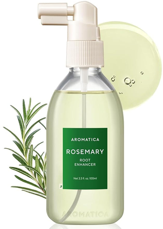 AROMATICA ルートエンハンサー ローズマリーウォータースプレー 育毛用 - ローズマリーオイル、カフェイン、ビオチン配合 - 抜け毛や薄毛に悩む方に 韓国のヘアケア - シリコン、パラベン、硫酸塩不使用