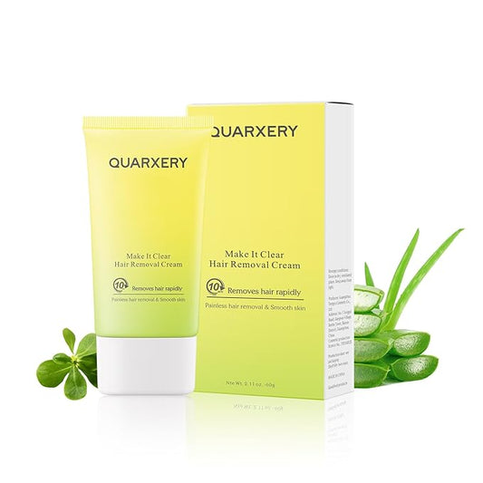 QUARXERY 除毛クリーム 男女兼用 敏感肌用 5～10分で痛くない除毛 アロエベラとアボカドエキス配合 保湿成分でなめらかな肌へ ワキ、脚、腕用