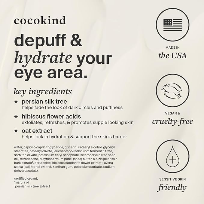 Cocokind Revitalizing Eye Cream | Soothing, Cooling Metal Applicator Tip | Hydrate, Depuff & Reduce Fine Lines and Wrinkles | Firmer and Brighter Looking Under Eye Area | 0.5 Fl Oz, 3 Pack