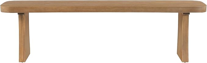 Merax 62.9" Solid Pine Dining Bench with Flared Legs – Rustic Wood Entryway & Dining Seating for 3 Adults, Heavy Duty 350lbs Capacity, Natural Finish for Farmhouse, Modern & Coastal Homes, Pine Wood