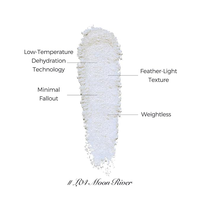 Flower Knows Little Angel Embossed Highlighter - Cool Starlight Highlighter Powder,Long-Lasting Ethereal Starry Glow,Cool Blue-Purple & White Pearl Shimmer,Galaxy-Inspired(L04 Moon River)