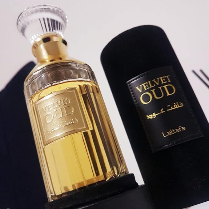 Lattafa Velvet Oud ユニセックス オードパルファム スプレー、3.4オンス (2個パック)