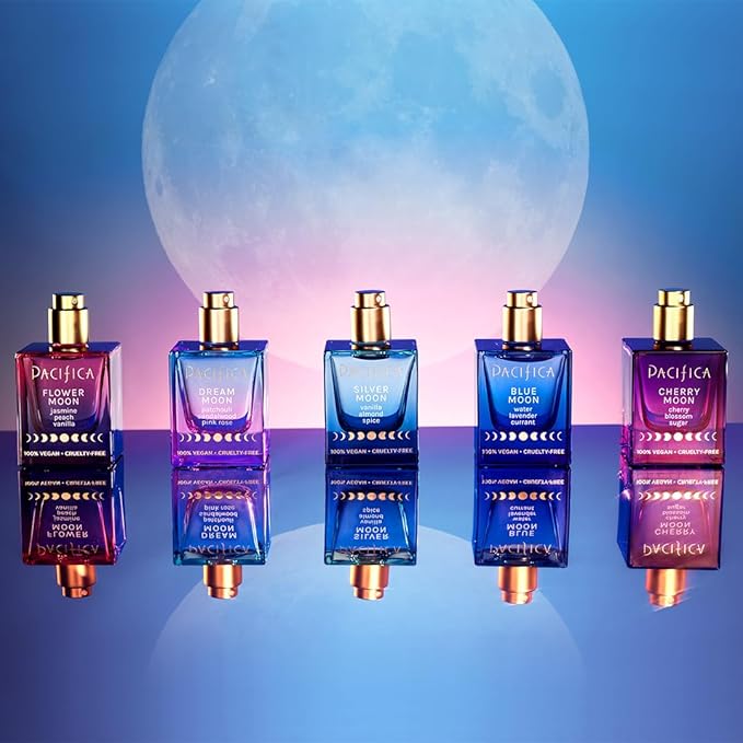 パシフィカ ドリーム ムーン ウィメンズ スプレー パフューム 1fl oz – 長持ちするフローラルウッディフレグランス – ローズ、パチョリ、サンダルウッド – 100%ヴィーガン、クルエルティフリー、フタル酸エステル不使用