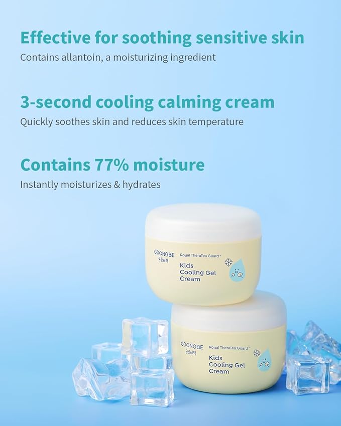 GOONGBE Baby Kids Easy Wash Sun Lotion SPF 30 & Cooling Gel Cream - Zinc Oxide Mineral Sunscreen & 3-Second Soothing Relief - Vegan Hypoallergenic for Sensitive Skin, 2.11oz & 3.38oz